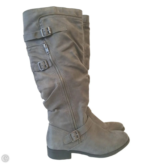Boots Knee Heels By White Mountain In Grey, Size: 7.5
