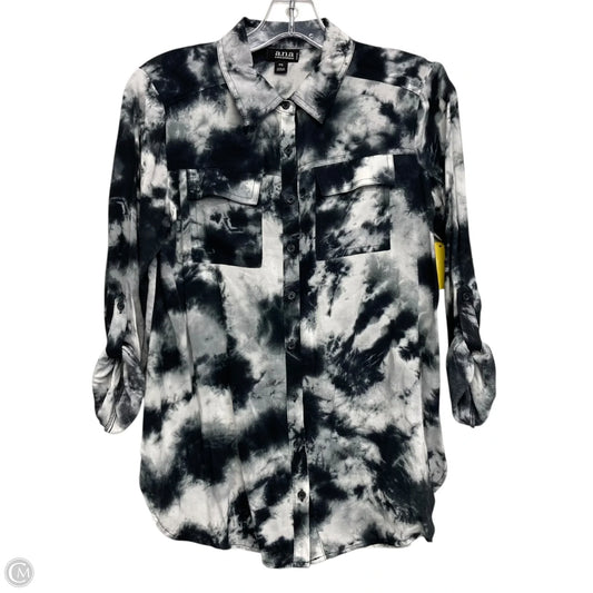 Top Long Sleeve By Ana In Black & White, Size: Sp