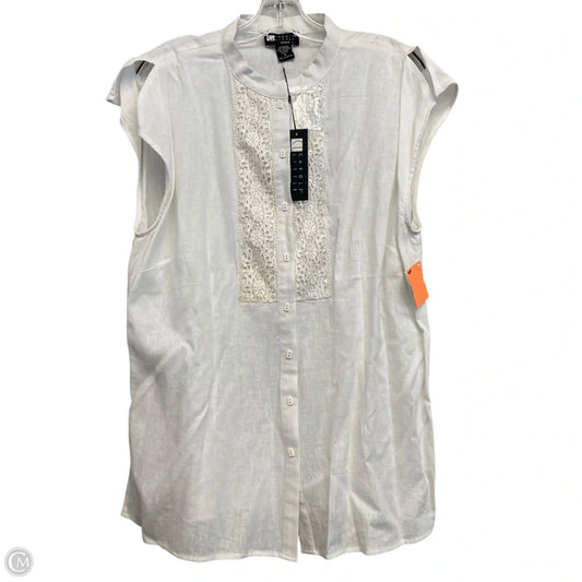 Top Sleeveless By Carole Little In Cream, Size: 1x