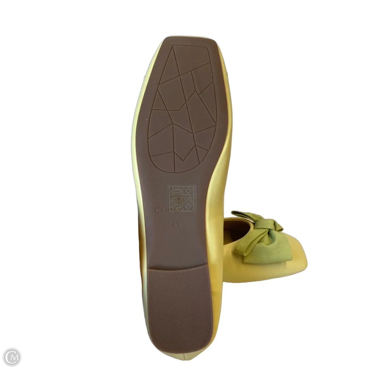 Shoes Flats By C. Paravano In Yellow, Size: 10.5