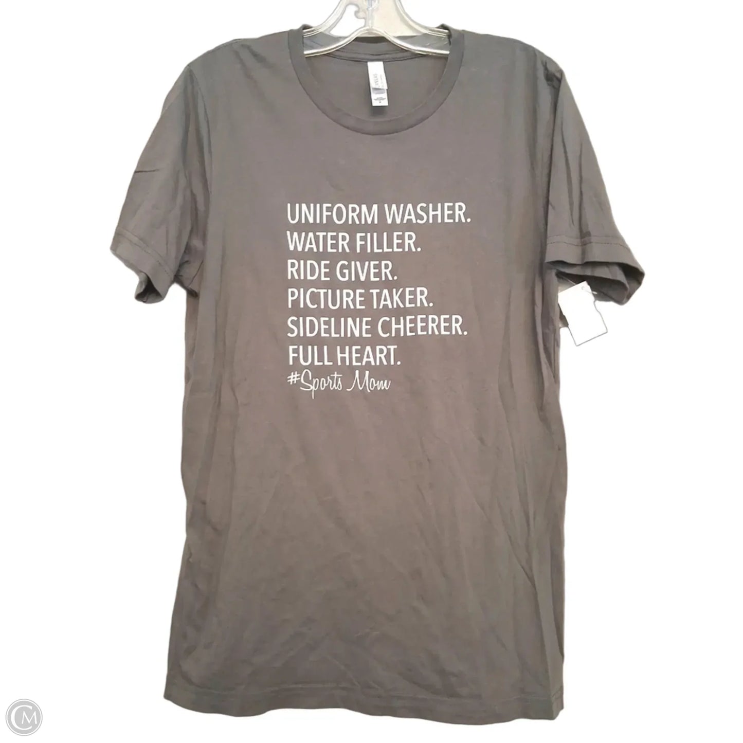 Top Short Sleeve By Canvas In Grey, Size: M