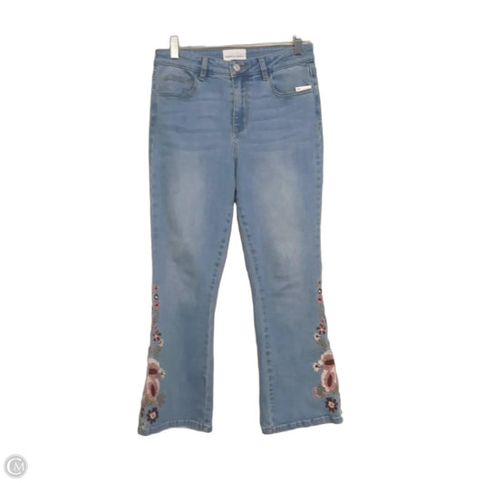 Jeans Flared In Blue Denim, Size: 4