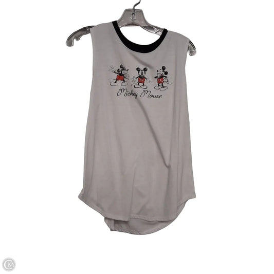 Top Sleeveless By Disney In White, Size: Xl