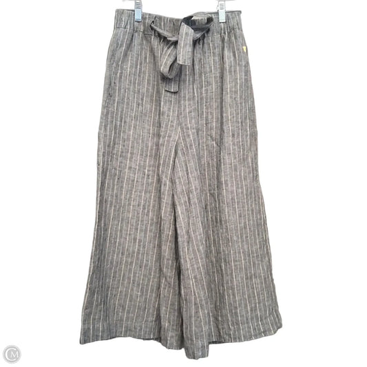 Pants Cropped By Pink Martini In Grey & White, Size: S