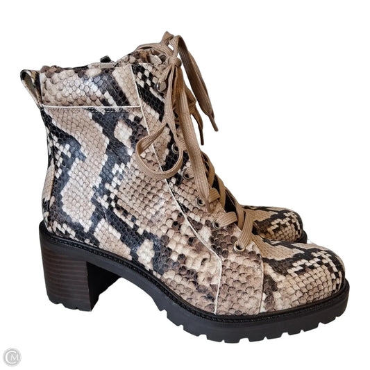 Boots Combat By Vince Camuto In Black & Tan, Size: 7.5