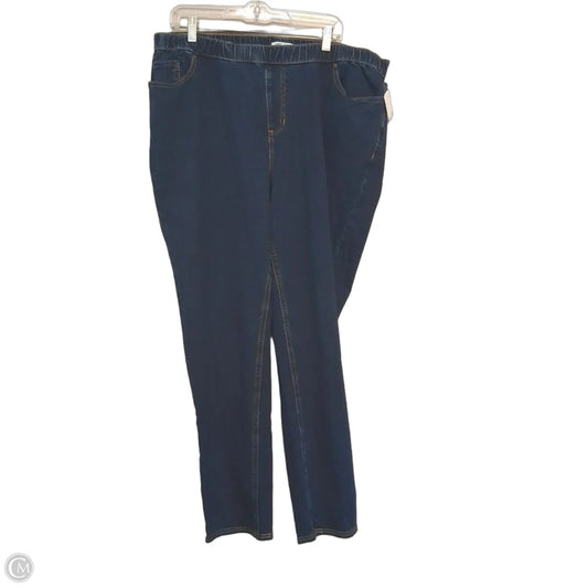 Jeans Straight By Catherines In Blue, Size: 18