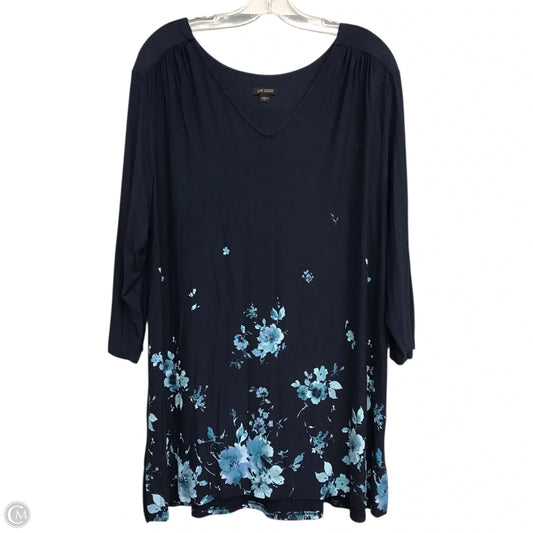 Top Long Sleeve By J. Jill In Navy, Size: Xl