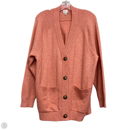 Sweater Cardigan By A New Day In Peach, Size: S