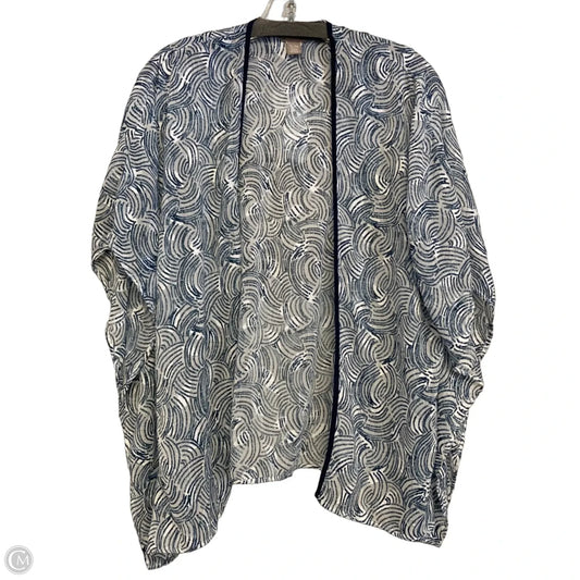 Shawl By Chicos In Blue & White, Size: S