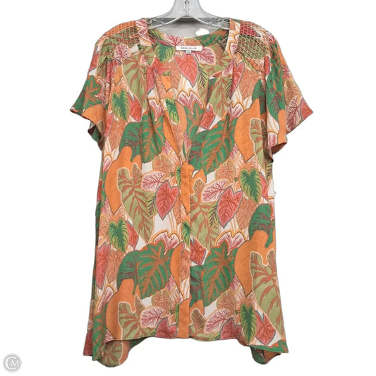 Top Sleeveless By Rose And Olive In Tropical Print, Size: 2x