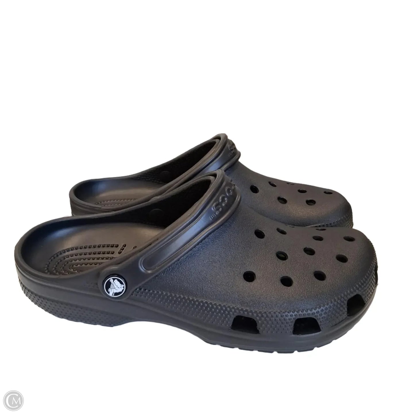 Shoes Flats By Crocs In Black, Size: 10