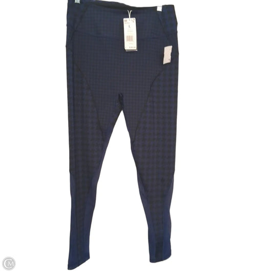 Athletic Leggings By Adidas In Black & Blue, Size: L