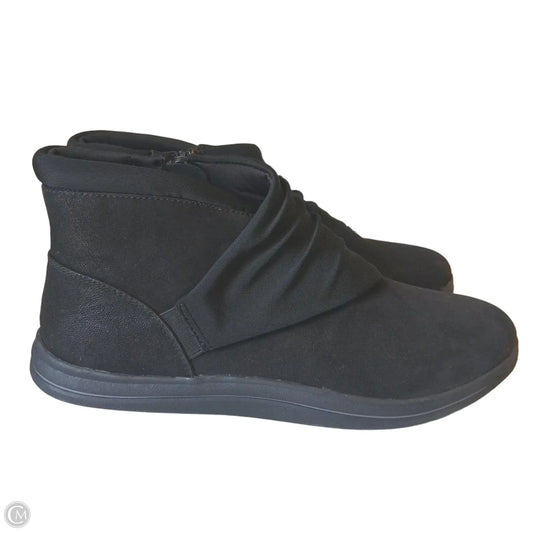 Boots Ankle Flats By Clarks In Black, Size: 9