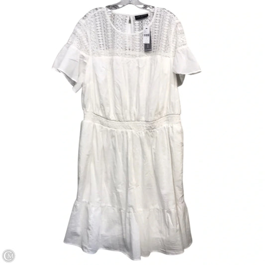 Dress Casual Short By Lane Bryant In White, Size: 1x