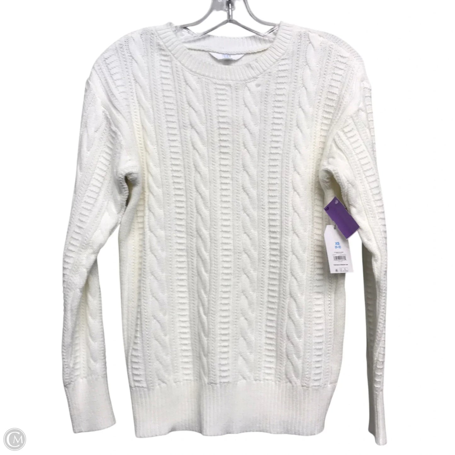 Sweater By Time And Tru In Cream, Size: Xs