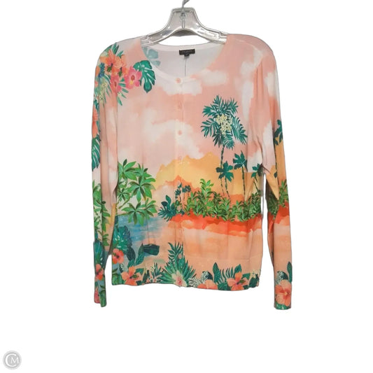 Sweater Cardigan By Talbots In Multi-colored, Size: Mp