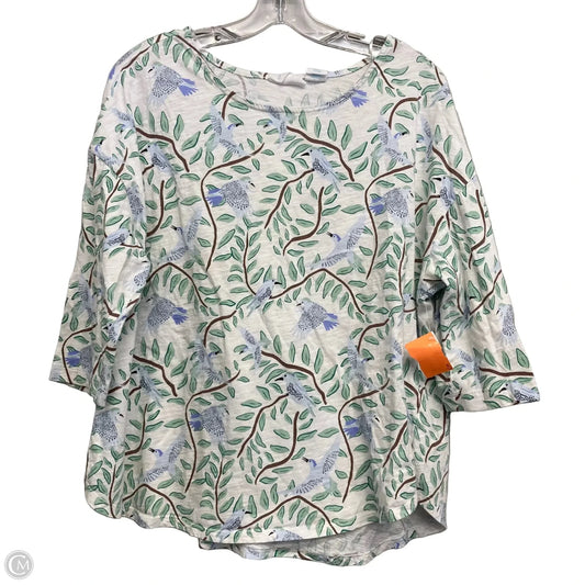 Top 3/4 Sleeve By Cynthia Rowley In White, Size: 2x