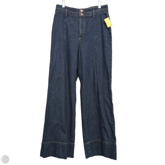 Jeans Wide Leg By Ann Taylor In Blue Denim, Size: 4