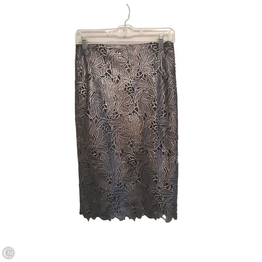 Skirt Midi By White House Black Market In Black & Silver, Size: 4