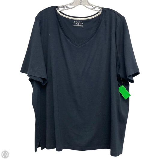 Top Short Sleeve Basic By Talbots In Black, Size: 3x
