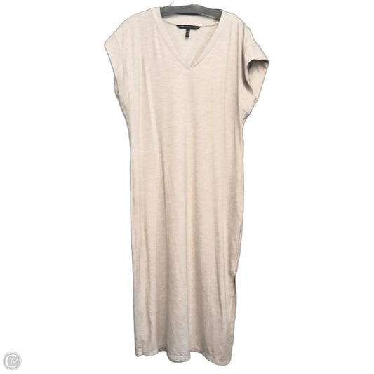Dress Casual Midi By White House Black Market In Tan, Size: Lp
