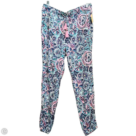 Pants Designer By Lilly Pulitzer In Blue & Pink, Size: 8