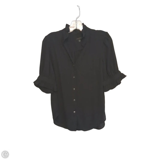 Top Short Sleeve By Ann Taylor In Black, Size: S