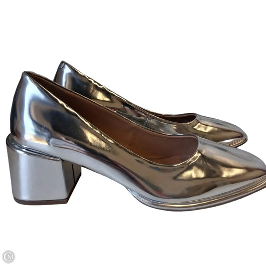 Shoes Heels Block By Aerosoles In Silver, Size: 7.5