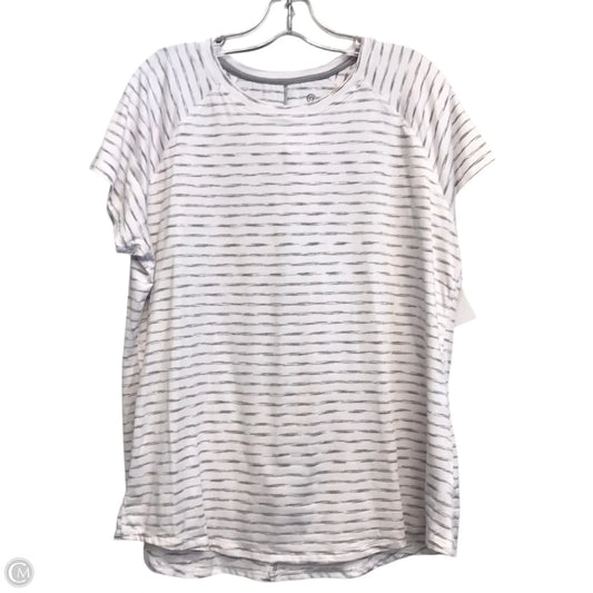 Athletic Top Short Sleeve By Champion In Striped Pattern, Size: 1x