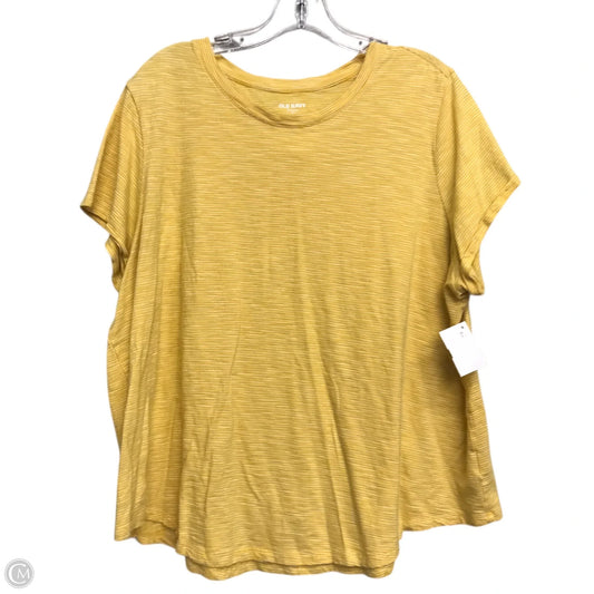 Top Short Sleeve Basic By Old Navy In Striped Pattern, Size: 1x