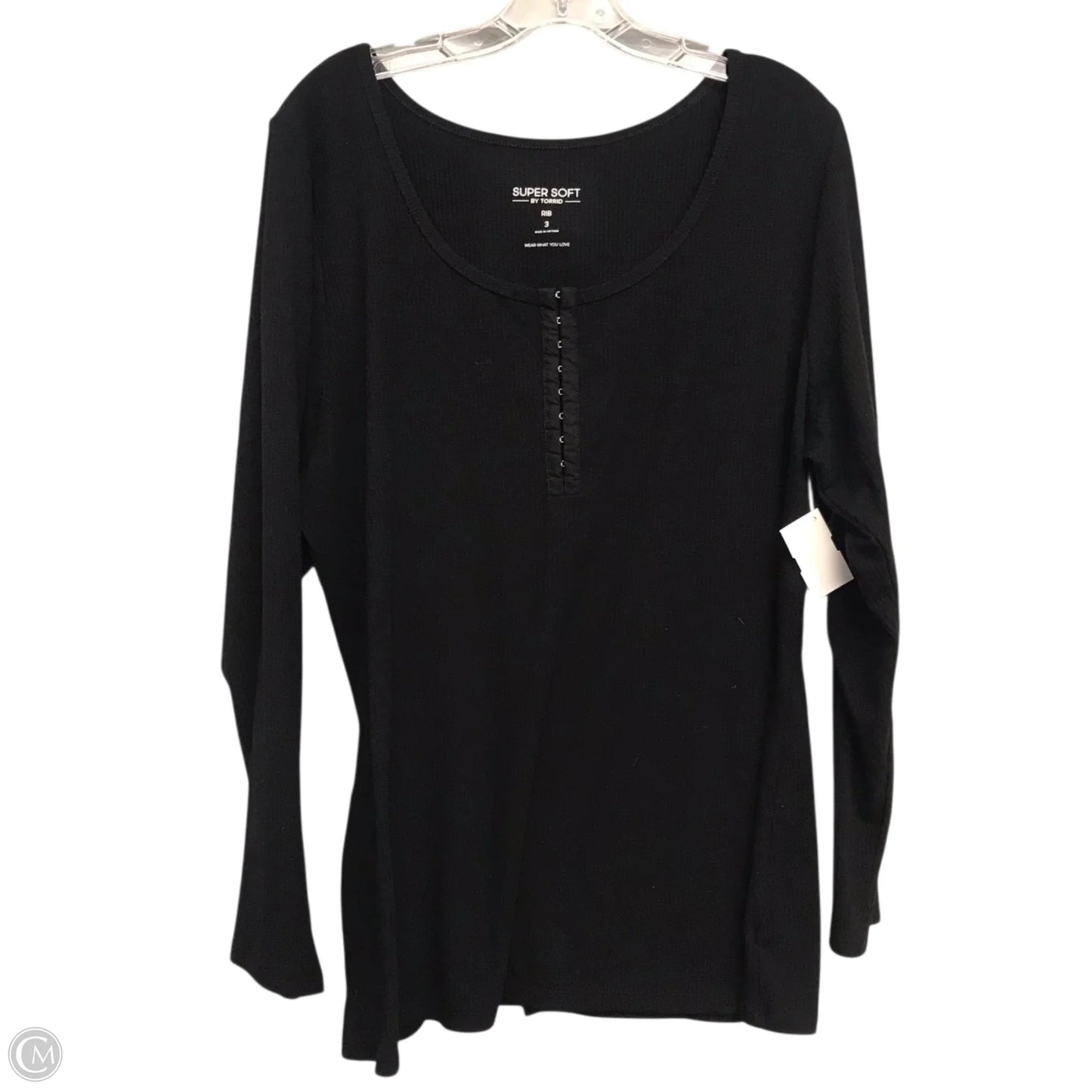 Top Long Sleeve Basic By Torrid In Black, Size: 3x