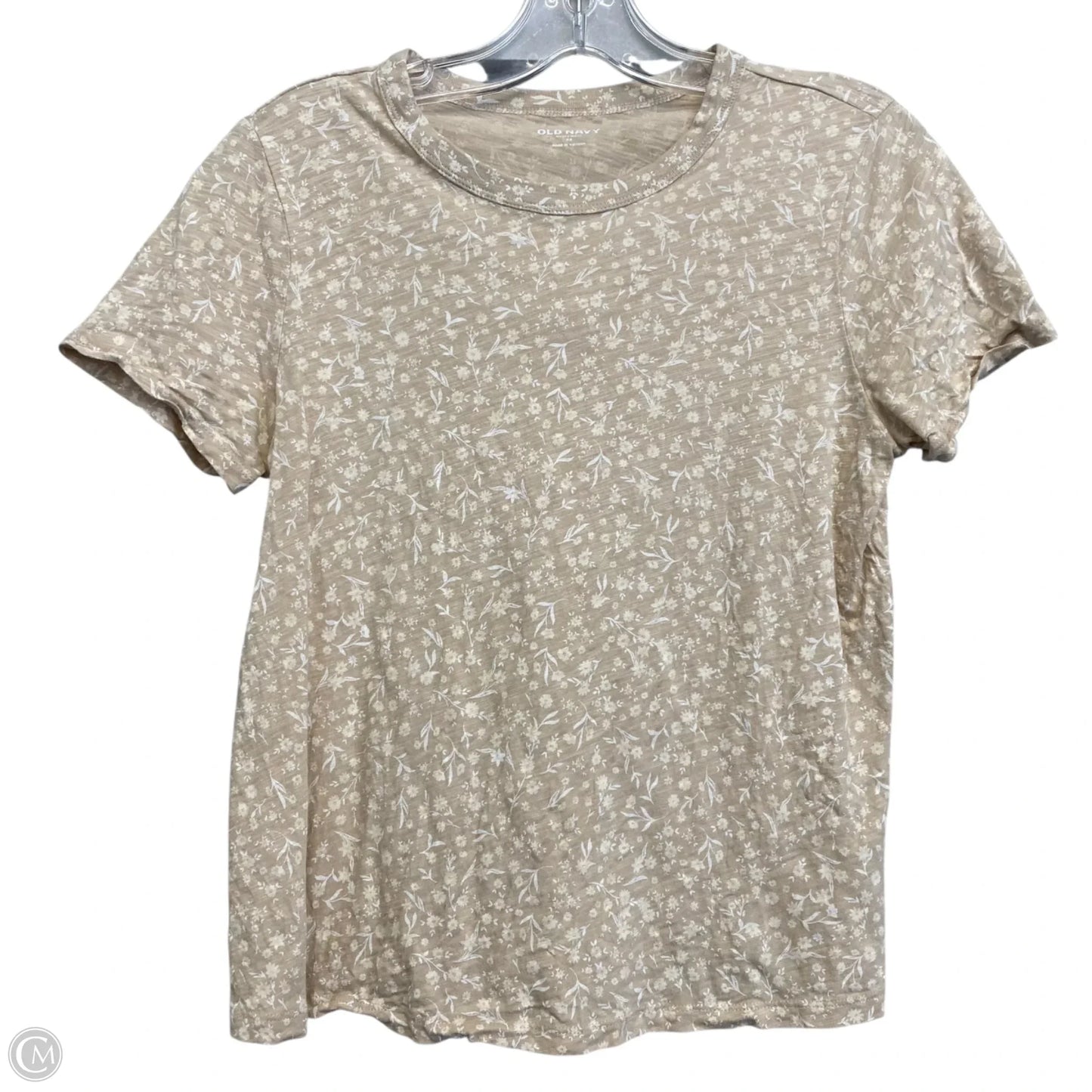 Top Short Sleeve Basic By Old Navy In Floral Print, Size: Xs