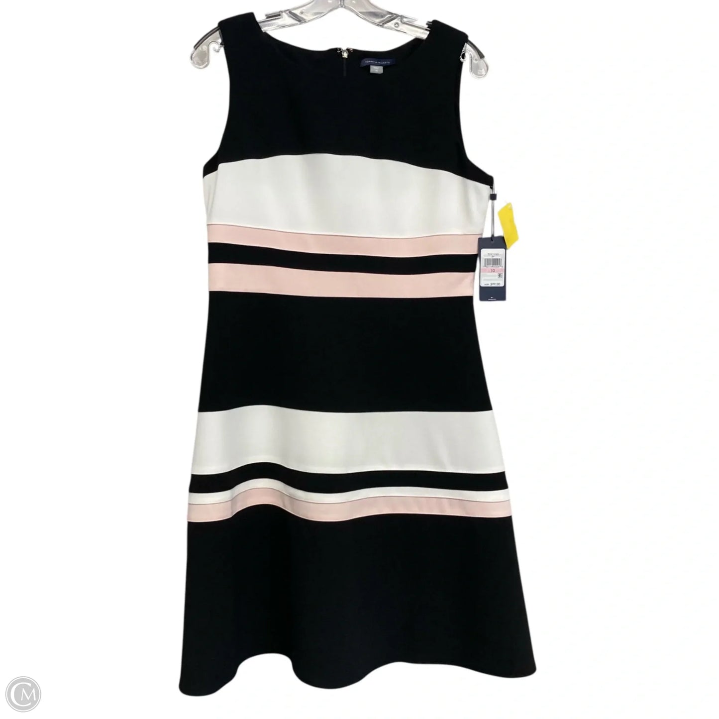 Dress Work By Tommy Hilfiger In Black & White, Size: M