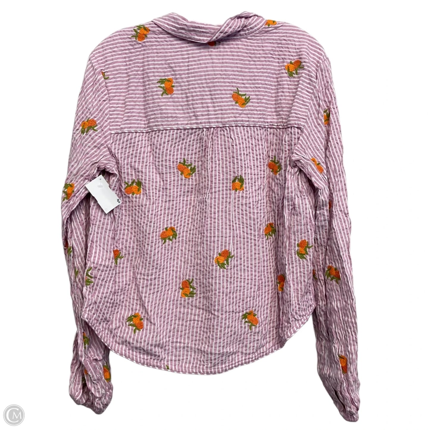 Top Long Sleeve By Maeve In Striped Pattern, Size: M