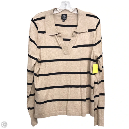 Top Long Sleeve By Bobeau In Striped Pattern, Size: Xl