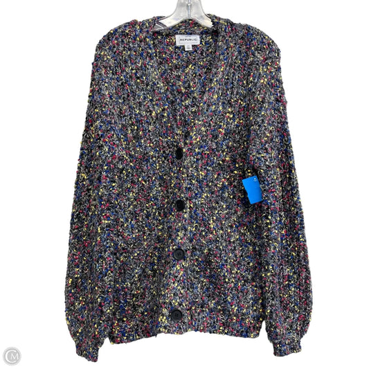 Sweater Cardigan By Republic In Multi-colored, Size: S