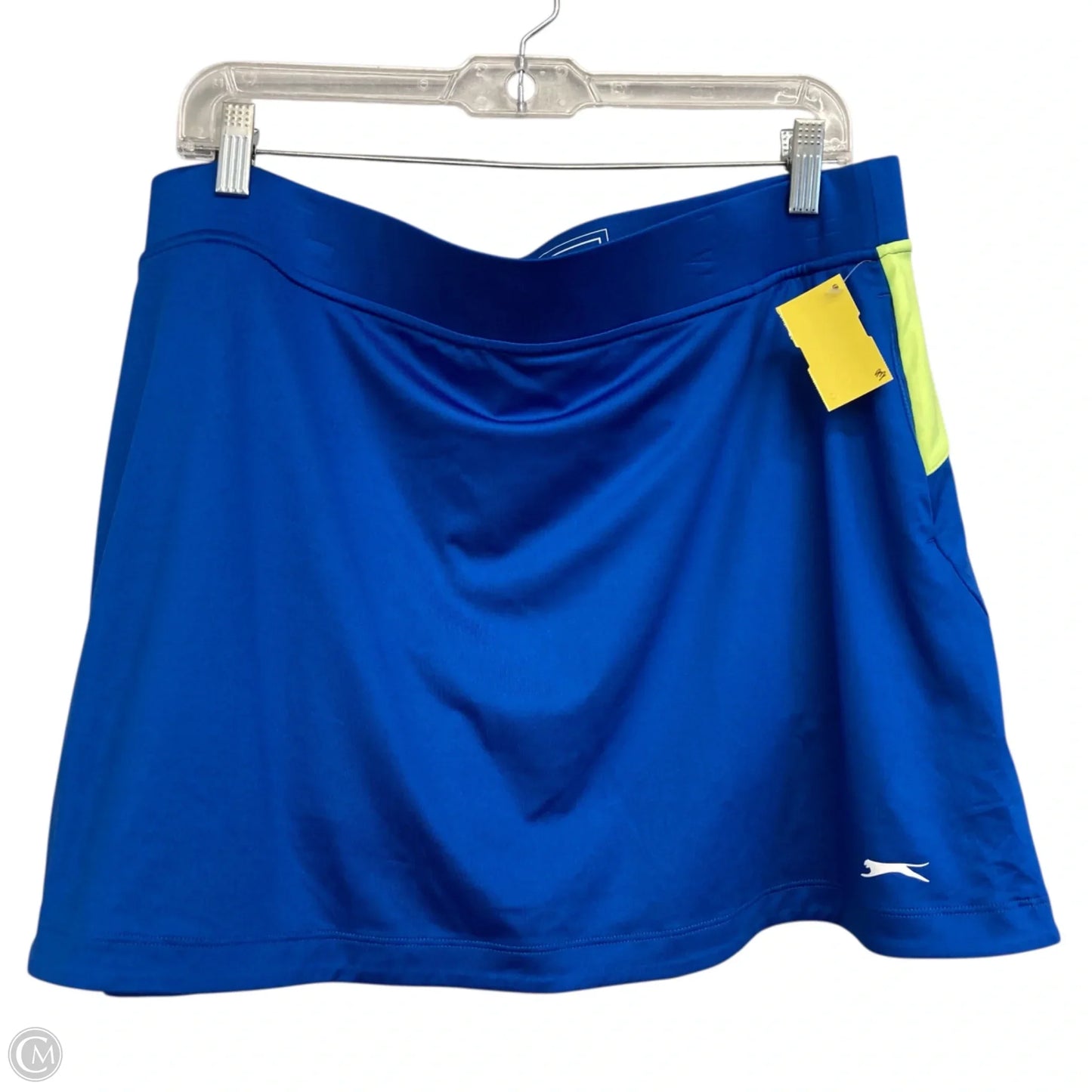 Athletic Skort By Slazenger In Blue & Green, Size: Xl