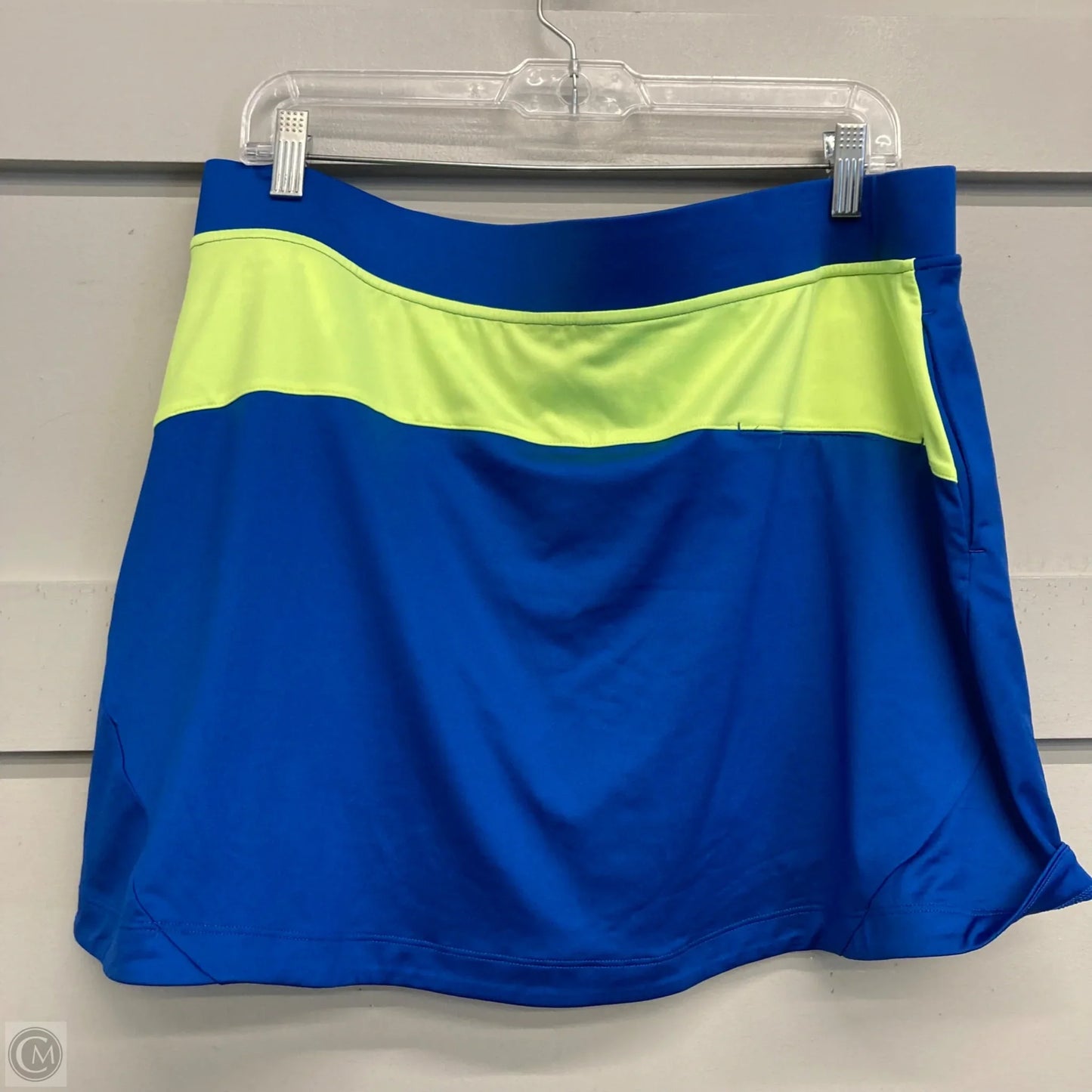 Athletic Skort By Slazenger In Blue & Green, Size: Xl