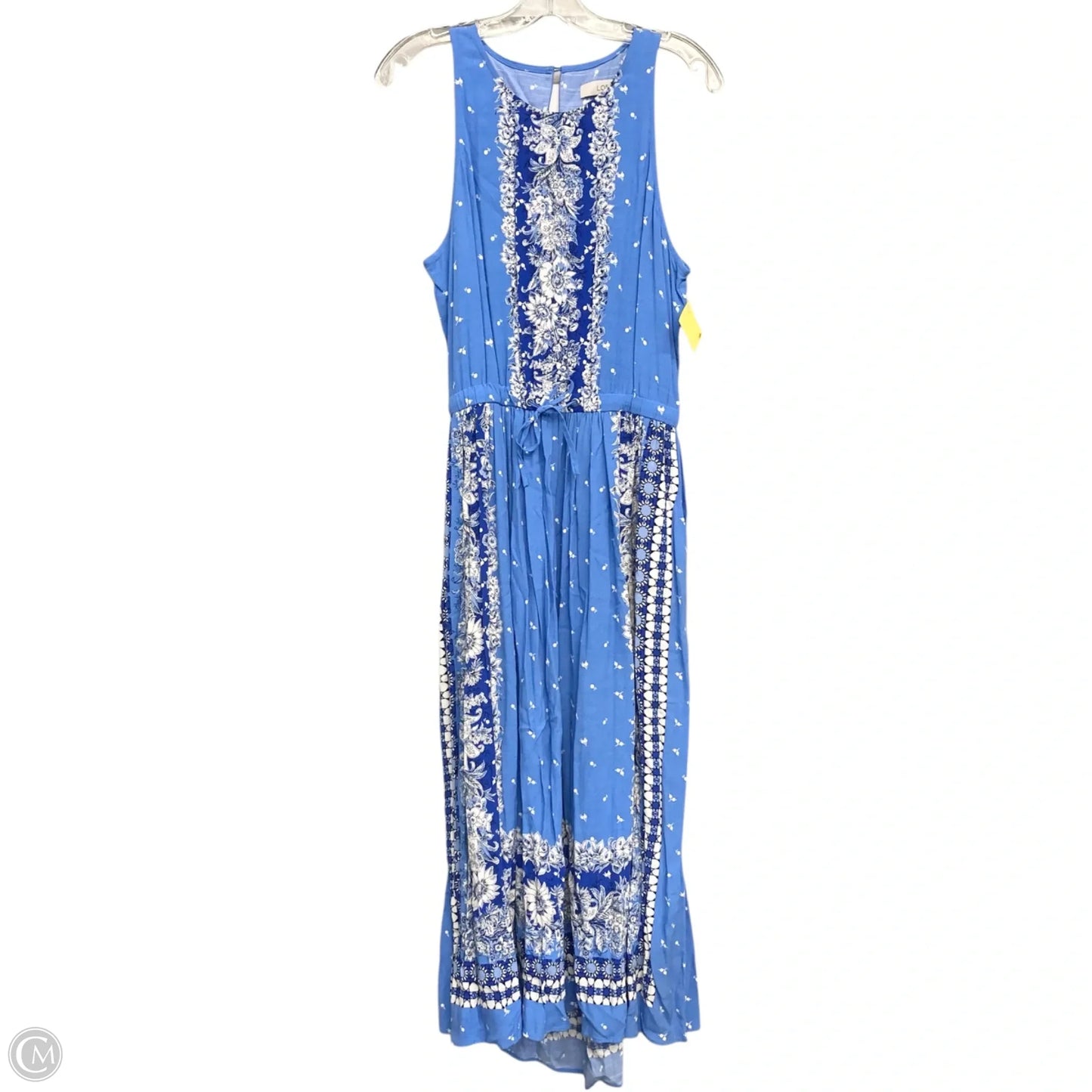 Dress Casual Maxi By Loft In Blue & White, Size: M