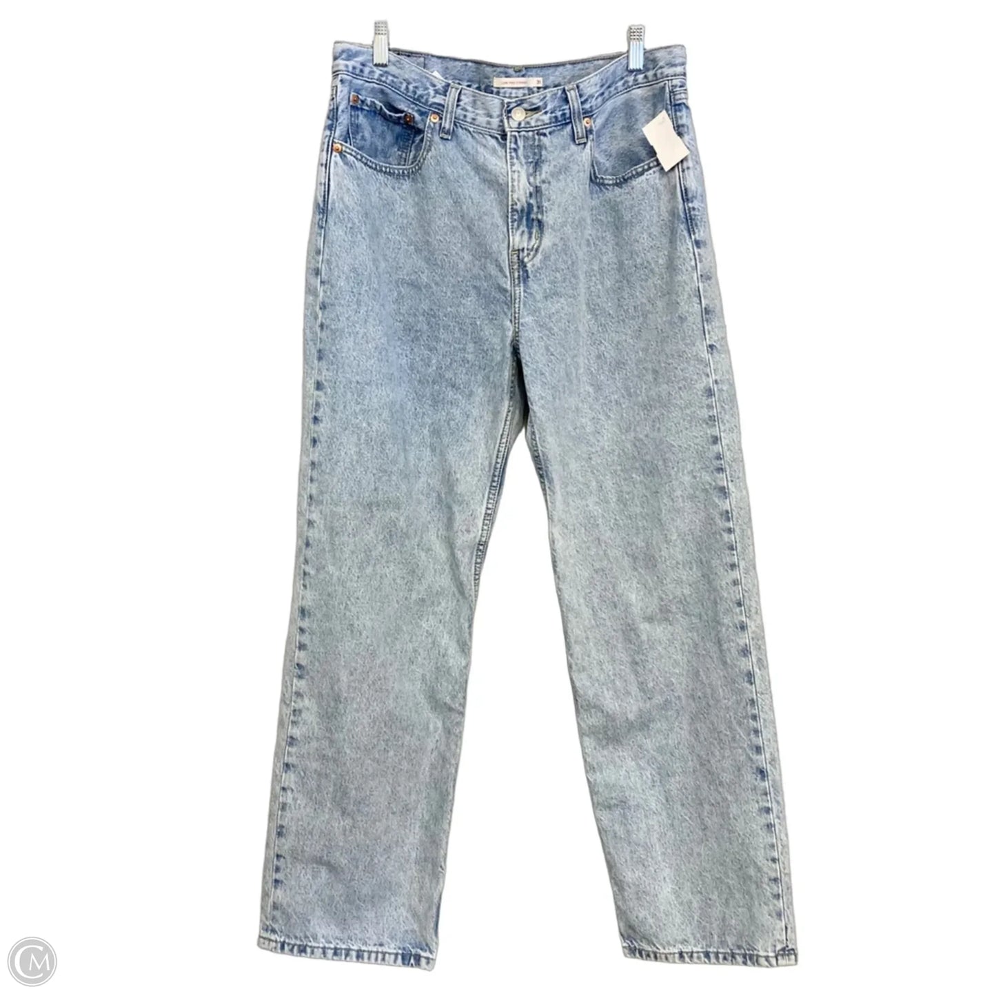 Jeans Straight By Levis In Blue Denim, Size: 12