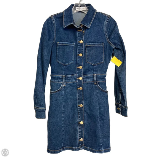 Dress Casual Short By Zara In Blue Denim, Size: S
