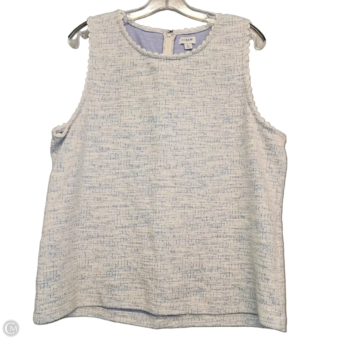 Top Sleeveless By J. Crew In Blue & Cream, Size: Xl