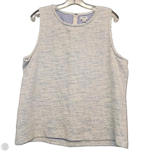 Top Sleeveless By J. Crew In Blue & Cream, Size: Xl