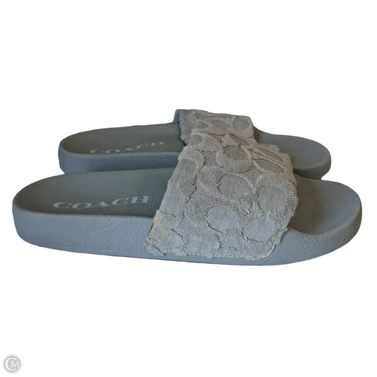 Sandals Designer By Coach In Teal, Size: 8