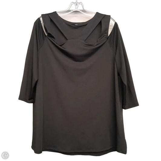 Top Long Sleeve By Harve Bernard In Black, Size: Xl