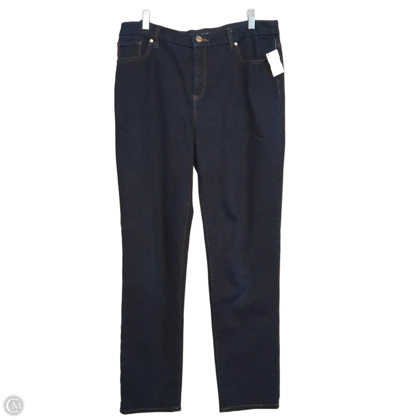 Jeans Straight By Chicos In Blue Denim, Size: 12