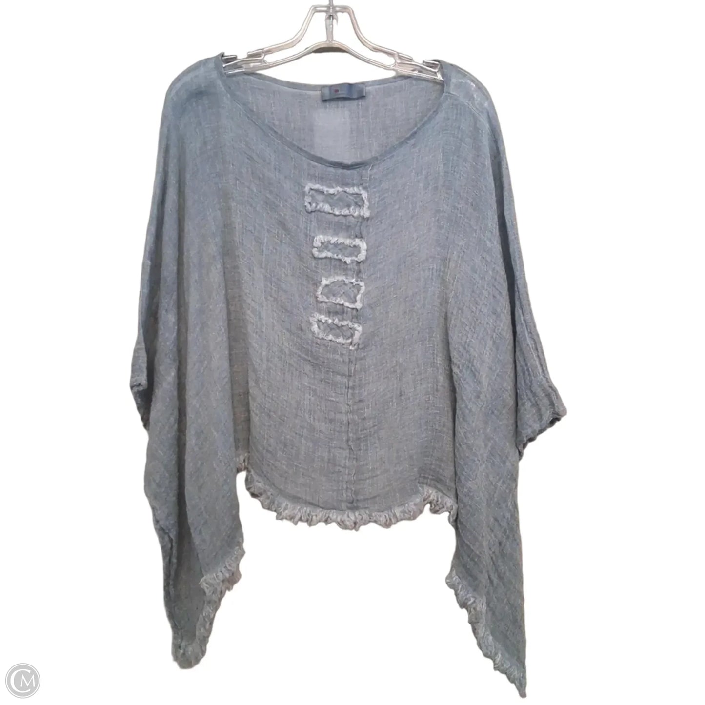 Top Short Sleeve By Tina Stevens In Blue, Size: S
