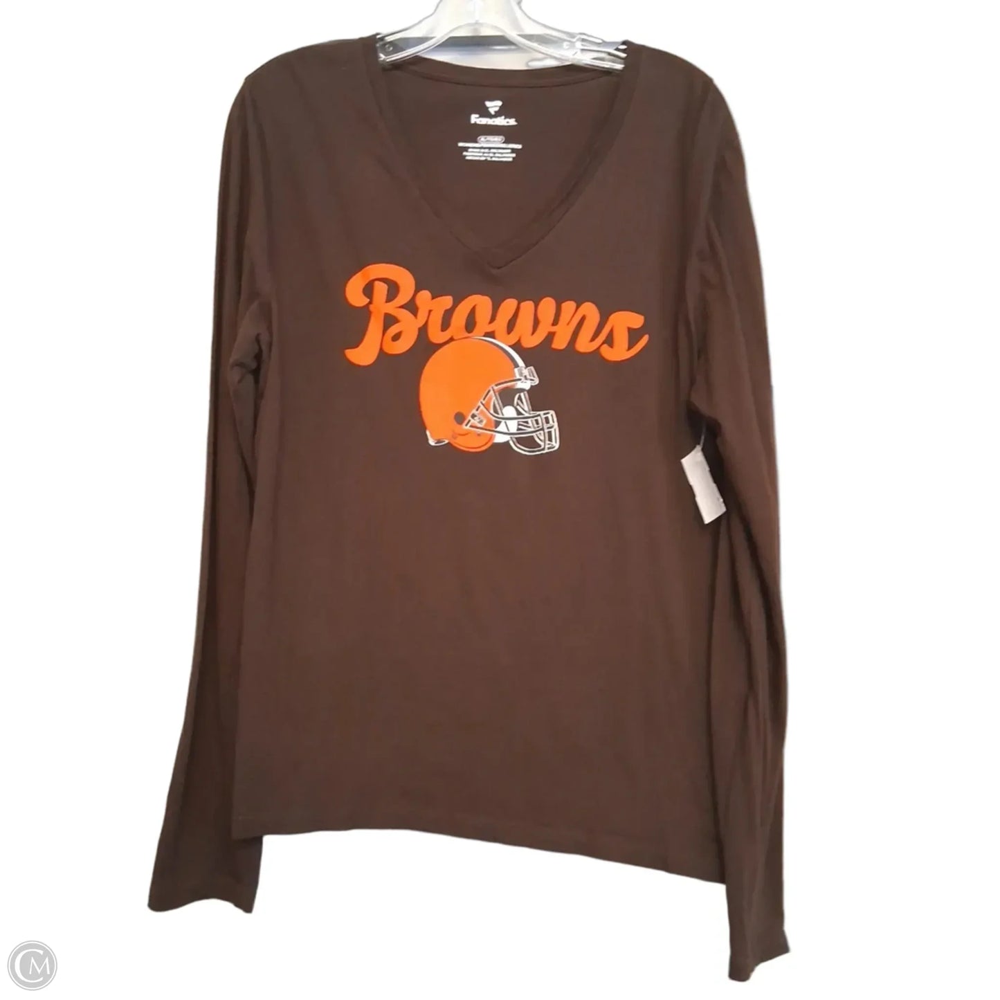 Athletic Top Long Sleeve Crewneck By Fanatics In Brown, Size: Xl