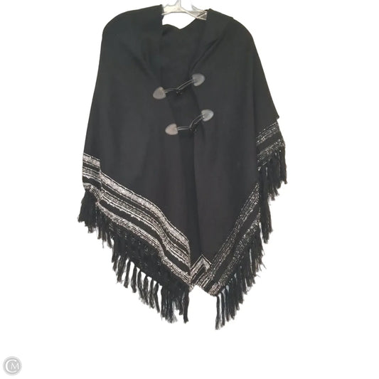 Poncho By Apt 9 In Black & White, Size: Osfm