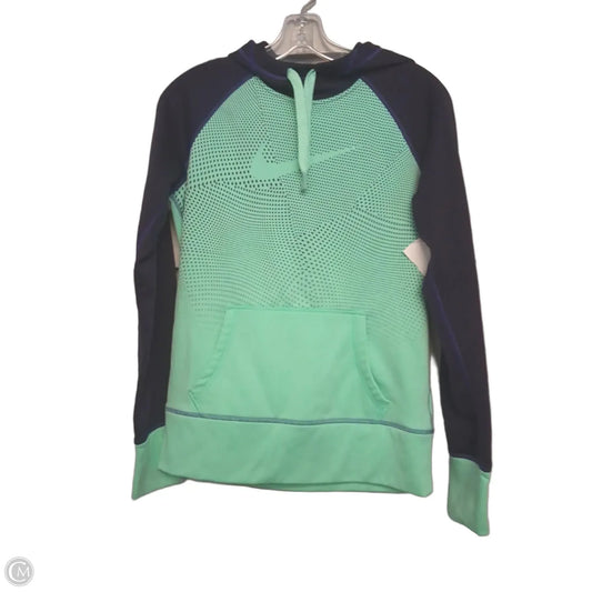 Athletic Sweatshirt Hoodie By Nike Apparel In Green & Purple, Size: S
